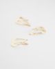 ASOS DESIGN ASOS DESIGN 6-pack heart shaped silver snap clips in gold - 3