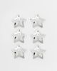 ASOS DESIGN ASOS DESIGN 6-pack star shaped silver snap clips - 1