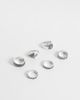 ASOS DESIGN ASOS DESIGN 6 pack st chris and detail band signet ring in burnished silver - 1