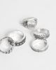 ASOS DESIGN ASOS DESIGN 6 pack st chris and detail band signet ring in burnished silver - 2