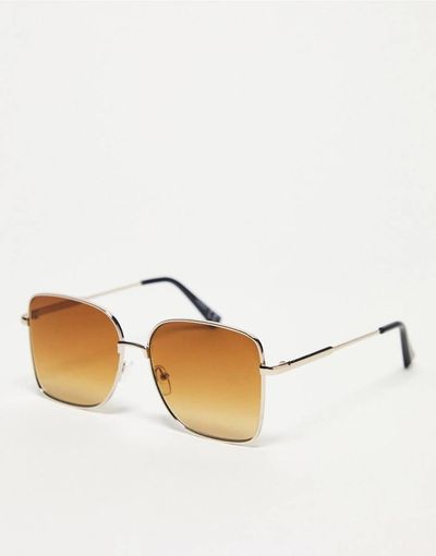 ASOS DESIGN ASOS DESIGN 70s metal square sunglasses in gold