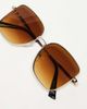 ASOS DESIGN ASOS DESIGN 70s metal square sunglasses in gold - 4