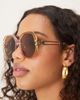 ASOS DESIGN ASOS DESIGN 70s sunglasses in ombre crystal fade with metal arms-Multi - 2