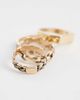 ASOS DESIGN ASOS DESIGN 7 pack band and chain rings in gold tone - 2