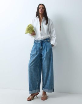 ASOS DESIGN ASOS DESIGN 80s pocket detail jeans in lightwash blue