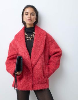 ASOS DESIGN ASOS DESIGN 80's shawl collar cocoon sleeve formal jacket in red