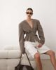 ASOS DESIGN ASOS DESIGN 80s style belted blazer in gray check - 1