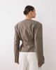 ASOS DESIGN ASOS DESIGN 80s style belted blazer in gray check - 4