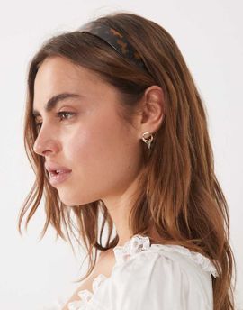 ASOS DESIGN ASOS DESIGN 90s headband in brown tortoise shell effect-Multi