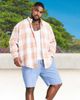 ASOS DESIGN ASOS DESIGN 90s oversized summer brights check shirt in white-Orange - 1