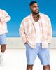 ASOS DESIGN ASOS DESIGN 90s oversized summer brights check shirt in white-Orange - 4