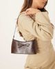 ASOS DESIGN ASOS DESIGN 90s shoulder bag with bow in washed chocolate-Brown - 3