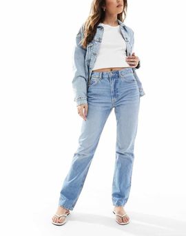 ASOS DESIGN ASOS DESIGN 90s straight jeans in light midwash-Blue