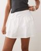 ASOS DESIGN ASOS DESIGN a-line poplin layered skort in white - 3