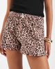 ASOS DESIGN ASOS DESIGN A-line shorts in leopard denim-Brown - 1