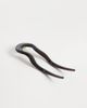 ASOS DESIGN ASOS DESIGN abstract French hair pin in brown resin-Multi - 3