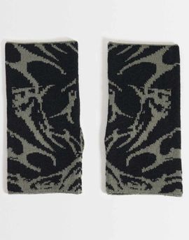 ASOS DESIGN ASOS DESIGN abstract pattern palm warmer fingerless glove in black