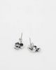 ASOS DESIGN ASOS DESIGN ace of spades skull detail stud earrings in burnished silver - 4