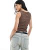 ASOS DESIGN ASOS DESIGN acid wash textured button through vest in brown - part of a set - 2