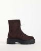 ASOS DESIGN ASOS DESIGN Adeline front zip chunky ankle boots chocolate suedette-Brown - 1