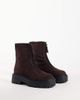 ASOS DESIGN ASOS DESIGN Adeline front zip chunky ankle boots chocolate suedette-Brown - 2