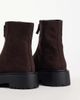 ASOS DESIGN ASOS DESIGN Adeline front zip chunky ankle boots chocolate suedette-Brown - 3