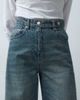 ASOS DESIGN ASOS DESIGN adjustable waistband straight leg jeans in blue vintage wash - 4