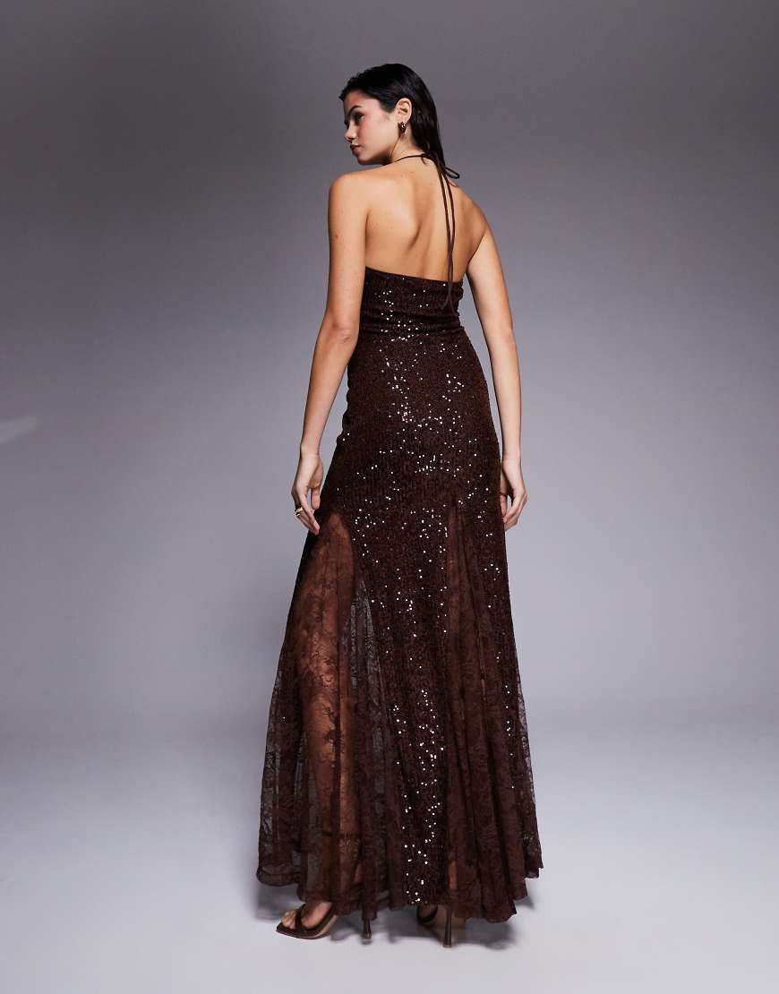 long train dress Nude Sleeve Lace Wedding with Deep V-Neckline and Plus Size Size 0 Width:Narrow (A) collection_sale Celia B | Kailen Embrace a vision of