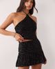 ASOS DESIGN ASOS DESIGN allover sequin flippy mini skirt in black - 1