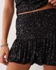 ASOS DESIGN ASOS DESIGN allover sequin flippy mini skirt in black - 4