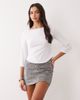 ASOS DESIGN ASOS DESIGN allover sequin micro mini skort in gunmetal-Silver - 1