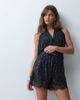 ASOS DESIGN ASOS DESIGN allover sequin shorts with lace trim in black - 1