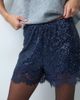 ASOS DESIGN ASOS DESIGN allover sequin shorts with lace trim in inky blue-Navy - 2