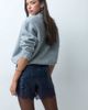 ASOS DESIGN ASOS DESIGN allover sequin shorts with lace trim in inky blue-Navy - 4
