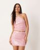ASOS DESIGN ASOS DESIGN allover sequins mesh mini skirt in pink - part of a set - 2