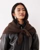 ASOS DESIGN ASOS DESIGN alpaca wool mix knit triangle scarf in chocolate brown - 1