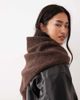 ASOS DESIGN ASOS DESIGN alpaca wool mix knit triangle scarf in chocolate brown - 3