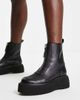 ASOS DESIGN ASOS DESIGN Amsterdam chunky zip front ankle boots in black - 4