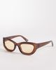 ASOS DESIGN ASOS DESIGN angled light tint sunglasses in crystal brown with light brown lens - 1