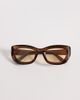ASOS DESIGN ASOS DESIGN angled light tint sunglasses in crystal brown with light brown lens - 3