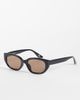 ASOS DESIGN ASOS DESIGN angled sunglasses in black frame with brown lens - 1