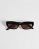 ASOS DESIGN ASOS DESIGN angled sunglasses in black frame with brown lens - 3