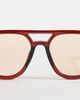 ASOS DESIGN ASOS DESIGN angular aviator sunglasses in crystal brown with light yellow lens - 2