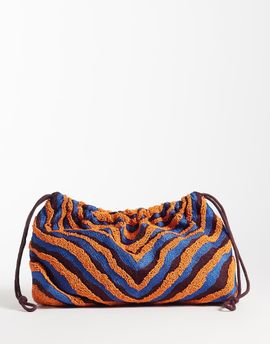 ASOS DESIGN ASOS DESIGN animal print beaded clutch purse in multi