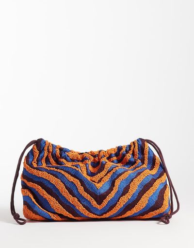 ASOS DESIGN ASOS DESIGN animal print beaded clutch purse in multi