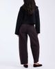 ASOS DESIGN ASOS DESIGN ankle grazer barrel leg jeans with cinched waist in burgundy-Red - 3