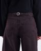 ASOS DESIGN ASOS DESIGN ankle grazer barrel leg jeans with cinched waist in burgundy-Red - 4