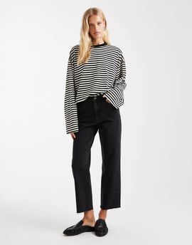 ASOS DESIGN ASOS DESIGN ankle grazer comfort stretch straight leg jeans in black