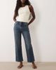 ASOS DESIGN ASOS DESIGN ankle grazer comfort stretch straight leg jeans in dark vintage wash-Blue - 1