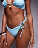 ASOS DESIGN ASOS DESIGN Ari high leg bikini bottoms with hanging charms in blue - 2